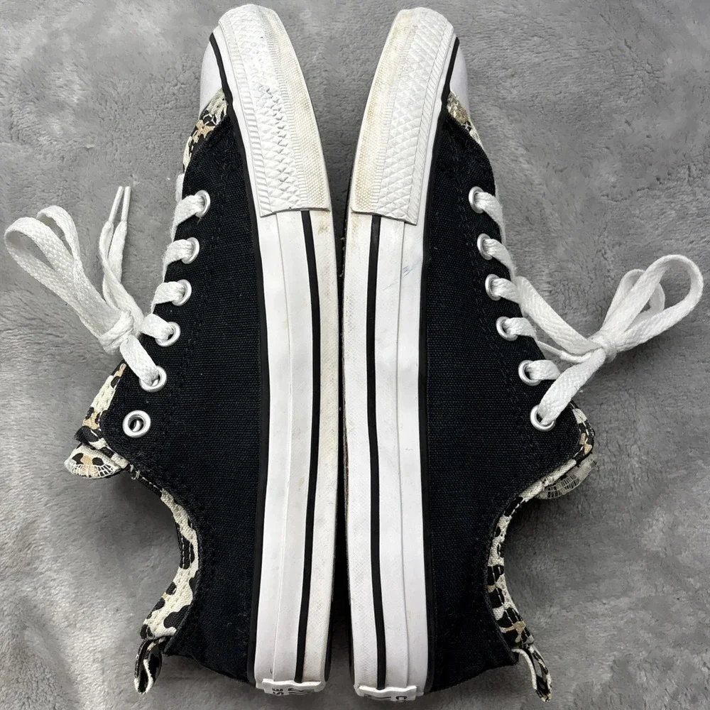 Converse Juniors CTAS Double Upper OX Black/Driftwood Sneakers-Sz 5667211F